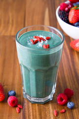Superfood smoothie with goji berries and coconut 