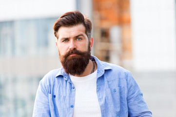 A hair salon for men. bearded man outdoor. Mature hipster with beard. Bearded man. Confident and...