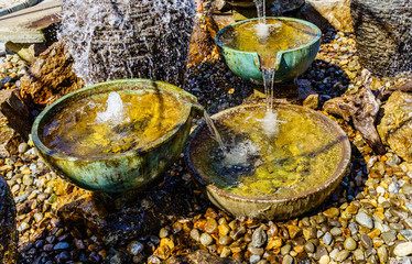 Stone water fountain, Garden Water Bowls decoration feng shui.