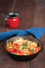 Provolone con mariscos