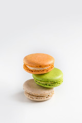 Macaroons isolated side view