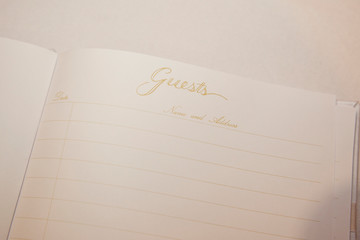 Guest book blank