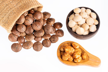 Sacha inchi - Plukenetia volubilis. White background