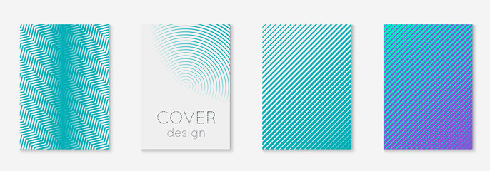 Poster design modern. Creative journal, folder, page, mobile screen mockup. Blue and purple. Poster design modern with minimalist geometric lines and shapes.