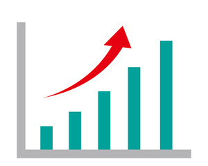 アイコン　線 アップ　棒グラフ　株価　チャート