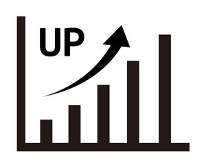 アイコン　線 アップ　棒グラフ　株価　チャート