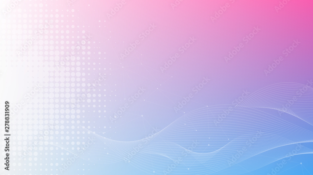 Wall mural gradient halftone pattern vector illustration. white dots, blue halftone texture. background of art.