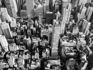 ニューヨーク　マンハッタンの摩天楼　モノクロ - 278832309