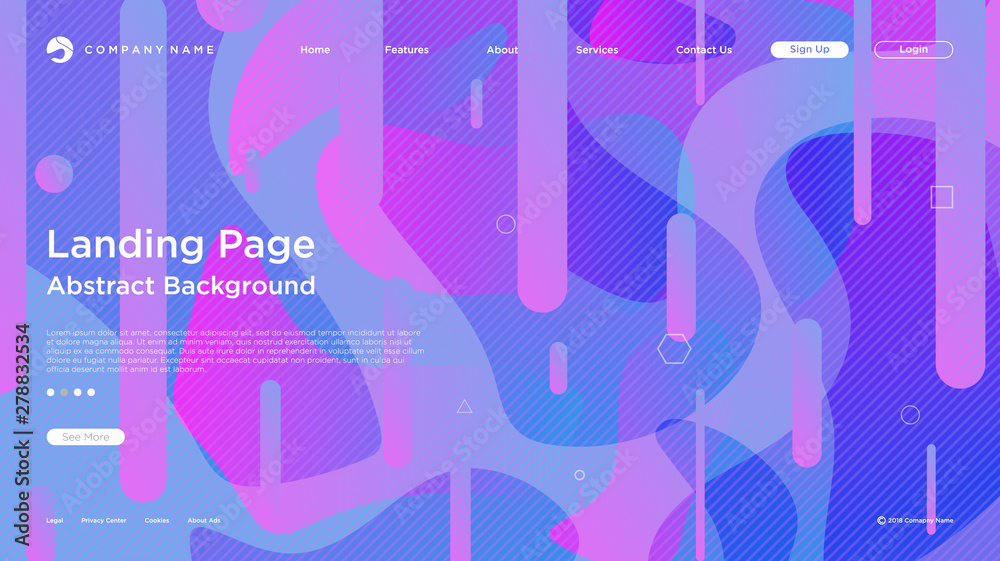 Wall mural abstract modern graphic element. dynamical colored forms and waves. gradient abstract banner with fl