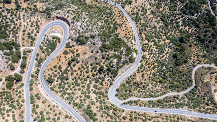 Beautiful Coastline in Crete, Greece shot with a drone