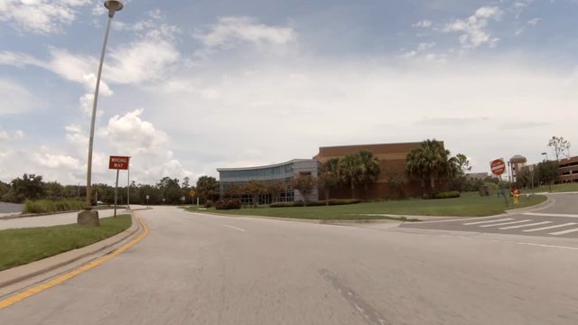 Driving through UCF campus