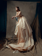 Fototapeta premium beautiful woman charm studio model