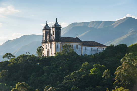 Nossa Senhora do Carmo church in the UNESCO world heritage site, Outo Preto, Minas Gerais, Brazil