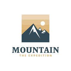 Mountain the expedition, explorer, logo, badge