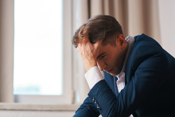 businessman sitting at desk