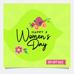 happy women day greeting card