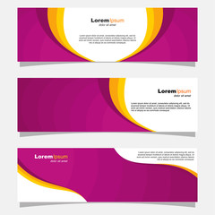 set of abstract banners