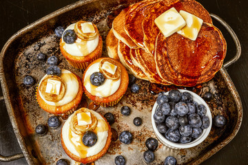 Blueberry Pancake Cupcakes