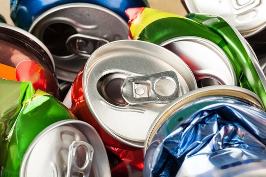 Crushed Beverage Cans