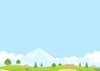 Fototapeta premium 公園 雪山 風景