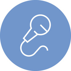 Hand Held Microphone Outline Icon