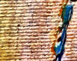 Close up oil paint abstract background. Art textured brushstrokes in macro. Part of painting. Old style artwork. Dirty watercolor texture. Modern pattern. Chaotic splashes. Multi-colors design.