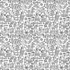 Folk ethnic dance, seamless pattern for your design