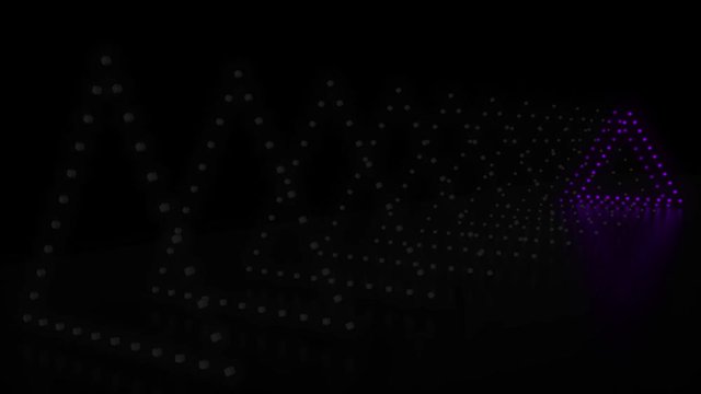 Triangular Disco lights in neon colors with animated movements
