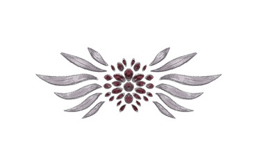 Hand drawn floral vignette