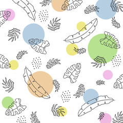 Summer spring floral seamless pattern, flat design for use as background, wrapping paper or wallpaper