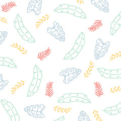 Summer spring floral seamless pattern, flat design for use as background, wrapping paper or wallpaper