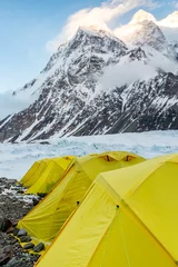 Papier Peint photo autocollant K2 Sommet de la montagne K2, deuxième plus haute montagne du monde, randonnée K2, Pakistan, Asie