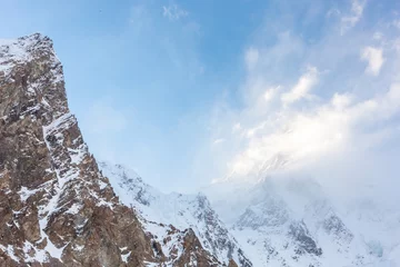 Room darkening curtains K2 K2 mountain peak, second highest mountain in the world, K2 trek, Pakistan, Asia