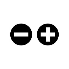 Obraz premium Plus And Minus icon vector symbol illustration