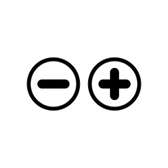 Fototapeta premium Plus And Minus icon vector symbol illustration