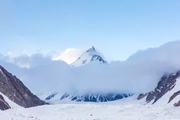 Papier Peint photo Gasherbrum Sommet de la montagne K2, deuxième plus haute montagne du monde, randonnée K2, Pakistan, Asie