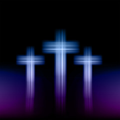Cross Christ. Decorated crosses signs or symbols. Vector