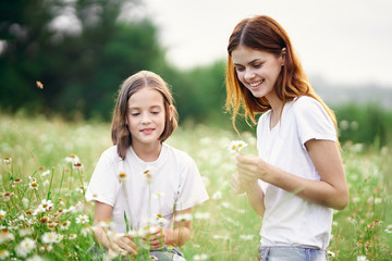 mother and daughter in the park