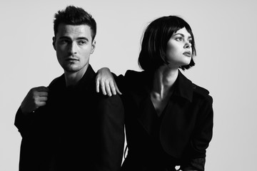 portrait of young man and woman