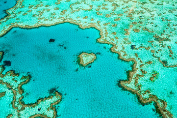Fototapeta na wymiar Hardy Reef, Heart Reef from the air