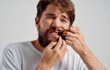 young man eating chocolate