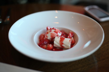 strawberry with icecream (Compote)