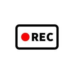 Recording camera icon vector illustration