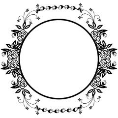 Decoration for greeting card, pattern art of floral frame. Vector