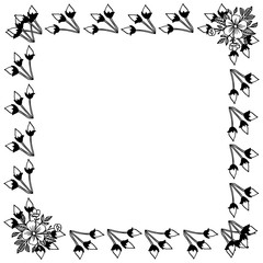 Obraz premium Nature frame with floral design element. Vector
