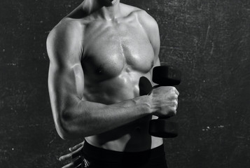 Fototapeta na wymiar portrait of muscular man