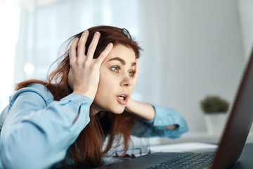 young woman with headache