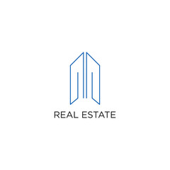 Real Estate Logo, Building, or Home, Design Vector With Line, linear, style, or mono line.