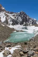 Rideaux tamisants Gasherbrum Sommet de la montagne K2, deuxième plus haute montagne du monde, randonnée K2, Pakistan, Asie