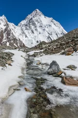 Crédence de cuisine en verre imprimé Gasherbrum K2 mountain peak, second highest mountain in the world, K2 trek, Pakistan, Asia